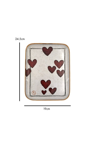 Dimension image of the Beautiful Hearts Tray