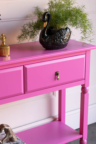 Image of the Beautiful Hot Pink Console Table