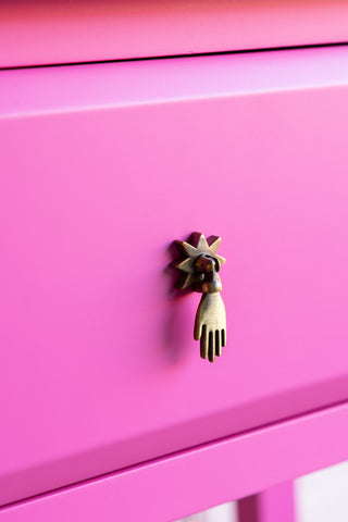 Close-up image of the Beautiful Hot Pink Console Table