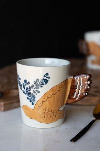 Lifestyle image of the Beautiful Natural Bird Mug
