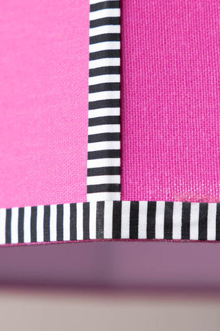 Close-up image of the Beautiful Pink Linen Lampshade