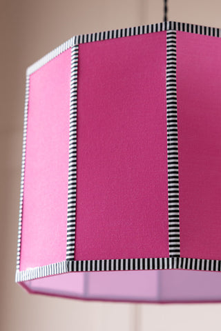 Detail image of the Beautiful Pink Linen Lampshade