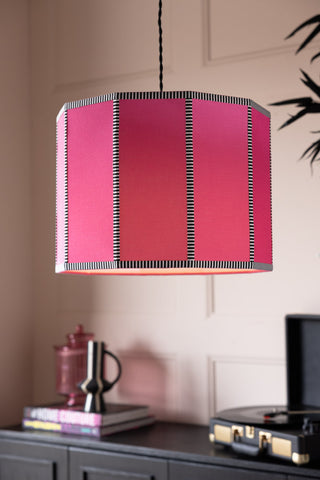 Lifestyle image of the Beautiful Pink Linen Lampshade