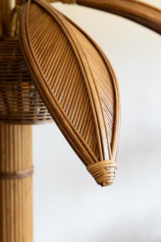 Image of the material for the Beautiful Rattan Palm Tree Floor Lamp