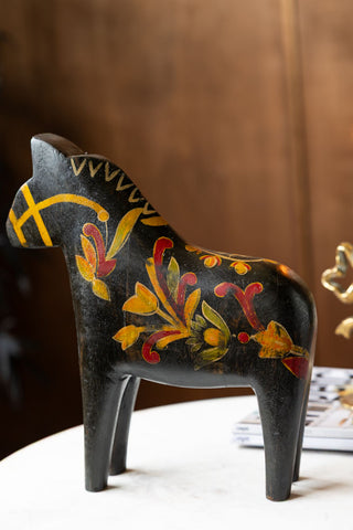 Lifestyle image of the Beautiful Swedish Horse Ornament