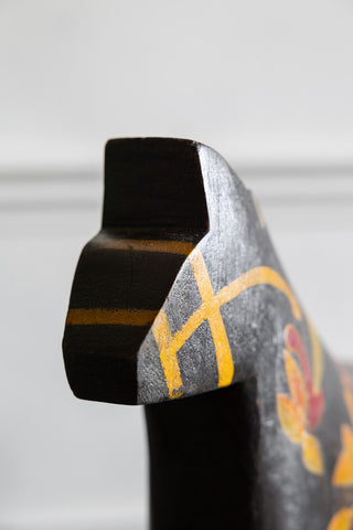 Image of the finish on the Beautiful Swedish Horse Ornament