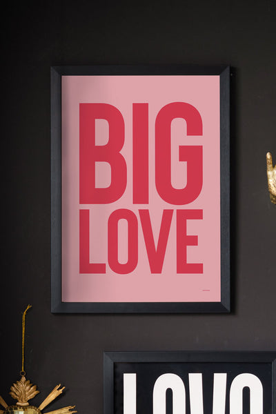 Big Love Red & Pink Art Print - Unframed | Rockett St George