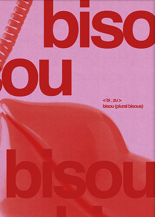 Close-up image of the Bisou Art Print