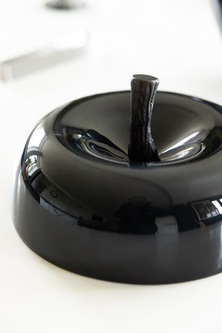 Close-up image of the Large Black Apple Ice Bucket