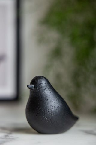 Image of the finish on the Bobby The Black Bird Ornament