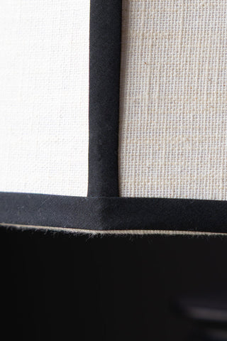 Detail image of the Black Contrast Linen Lampshade