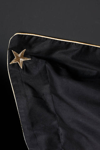 Detail image of the Black Falling Star Duvet Cover and Pillow Case Set