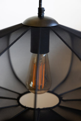 Image of the top of the Black Mesh Pendant Light