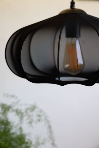 Detail image of the Black Mesh Pendant Light
