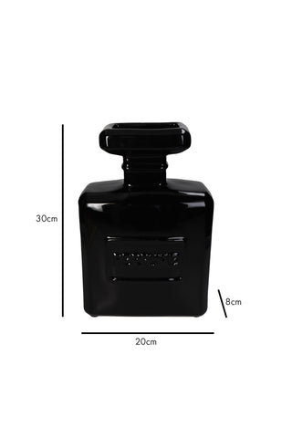 Dimension image of the Black Perfume Bottle Vase