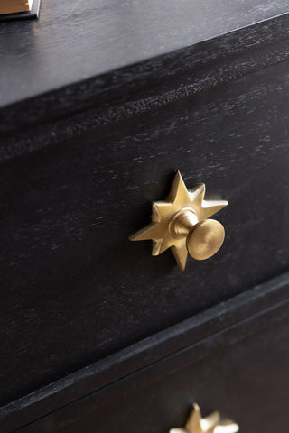 Close-up image of the Black Ringo Bedside Table
