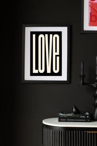 Image of the Black & Cream Love Art Print