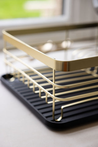 Close-up image of the Black & Gold Drying Rack
