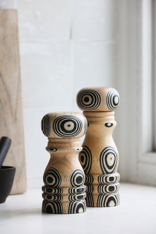 Lifestyle image of the Black & White Salt & Pepper Mill Grinders