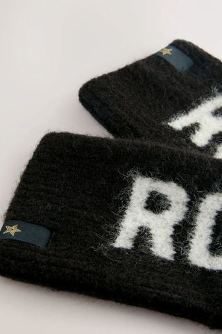 Close-up of the Black & White Rock 'N' Roll Handwarmers displayed on a white background.