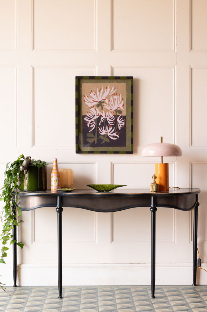 Black Gold Antiqued-Style Console Table Rockett St George