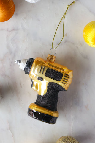 Image of the Black and Gold Drill Christmas Decoration
