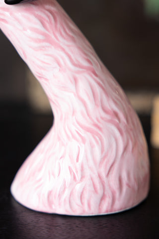 Detail image of the Blush Pink Flamingo Bud Vase