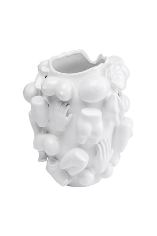 Image of the Body Parts Ceramic Vase on a white background