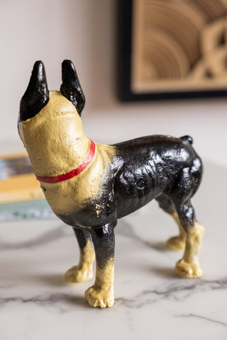 Image of the back of the Boston Terrier Cast Iron Door Stop