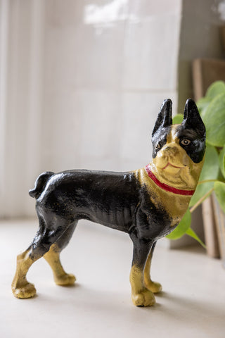 Detail image of the Boston Terrier Cast Iron Door Stop