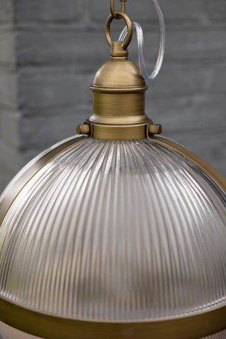 Close-up of the top of the Boulevard Pendant Light.