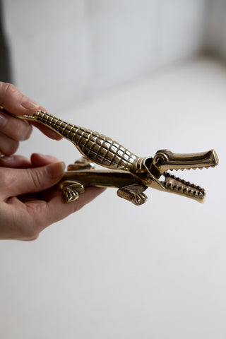 Image of the Brass Crocodile Nutcracker