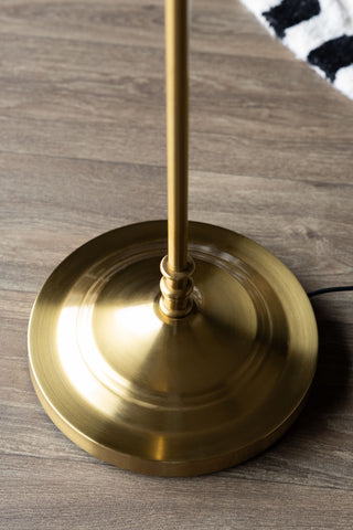 Close-up of the base of the Brass Slim Floor Lamp.