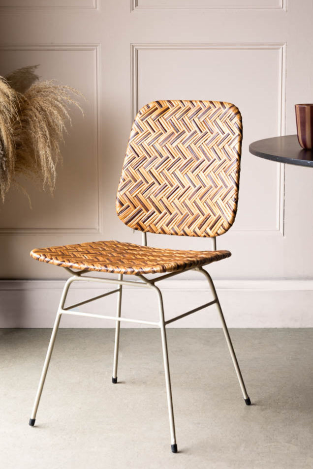 Woven Rattan Dining Chair Rockett St George - Main Image