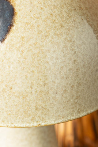 Image of the finish of the Brown Spot Mushroom Table Lamp