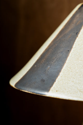 Close-up image of the Brown Stripe Carnival Table Lamp