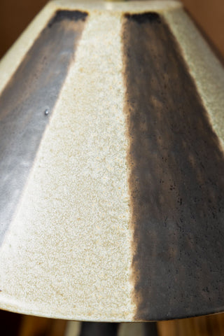 Image of the finish on the Brown Stripe Carnival Table Lamp