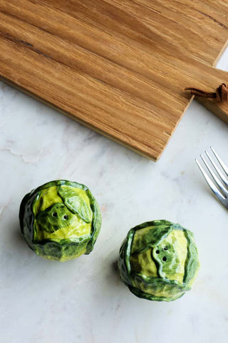 Image of the top of the Brussels Sprouts Salt & Pepper Shakers