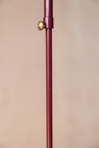 Image of the colour of the Burgundy Metal & Ribbed Glass Ceiling Light