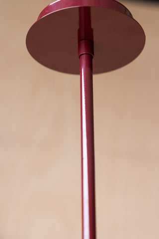 Image of the ceiling rose for the Burgundy Metal & Ribbed Glass Ceiling Light