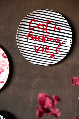 Detail image of the C'est La Fucking Vie Decorative Wall Plate