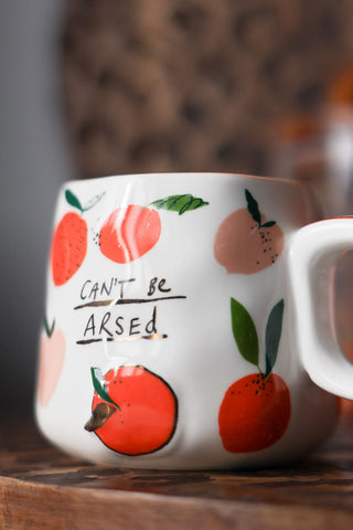 Close-up image of the Can't Be Arsed Mug
