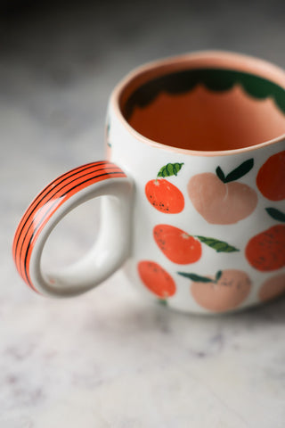 Image of the handle on the Can't Be Arsed Mug