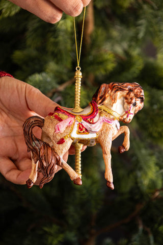 Image of the Carousel Glass Christmas Tree Decoration