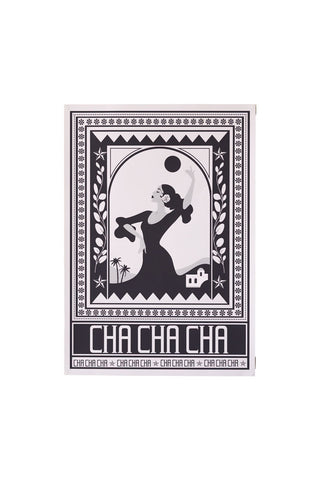 Image of the Cha Cha A2 Art Print in Black - Available in 4 Options on a white background