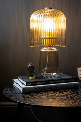 Image of the Champagne Seventies Glass Table Lamp