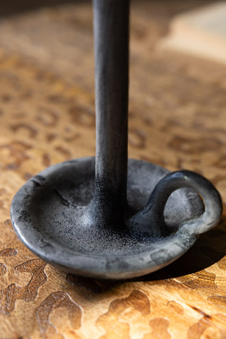The wax candle plate of the Charcoal Dinner Candle & Wax Candle Plate. 