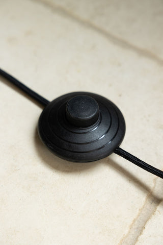 Image of the switch for the Charcoal & Natural Checkerboard Floor Lamp