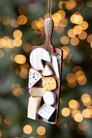 Lifestyle image of the Cheese Board Christmas Decoration