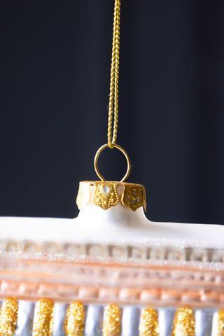 Image of the string on the Cheese Shop Glass Christmas Tree Decoration